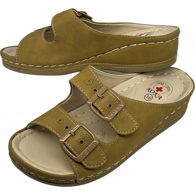 Dámske nadmerné zdravotné šľapky béžove