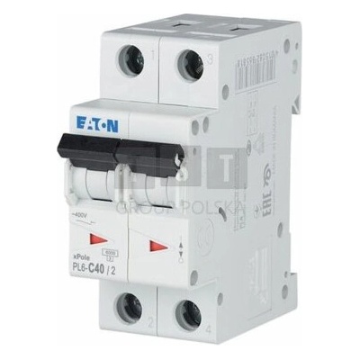 Eaton 286571 2P C 40A 6kA AC PL6-C40/2 286571