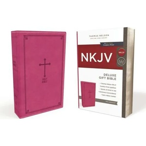 NKJV, Deluxe Gift Bible, Leathersoft, Pink, Red Letter, Comfort Print | Thomas Nelson (ISBN: 9780718075279)