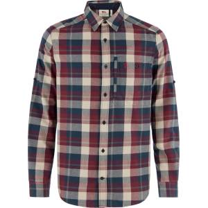 Fjällräven Мъжка риза с копчета Fjällräven Fjällglim Regular Shirt - Dark Navy / Maroon (033-3363-0114)