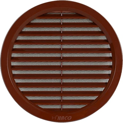 HACO Hnedá okrúhla vetracia mriežka so sieťovinou | 140 mm