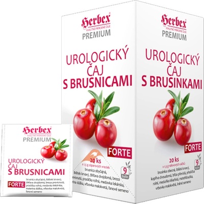HERBEX Urologický čaj s brusinkami FORTE 20 x 1,5 g
