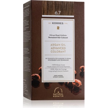 Image 1 of KORRES Argan Oil перманентната боя за коса с арганово масло цвят 6.7 Cocoa 50ml