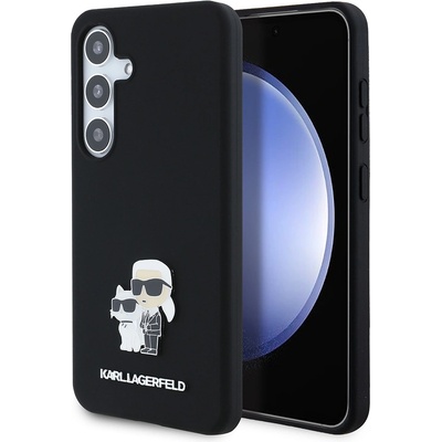 Karl Lagerfeld Silicone Samsung Galaxy S24 Karl&Choupette kovový odznak KLHCS24SSMHKCNPK