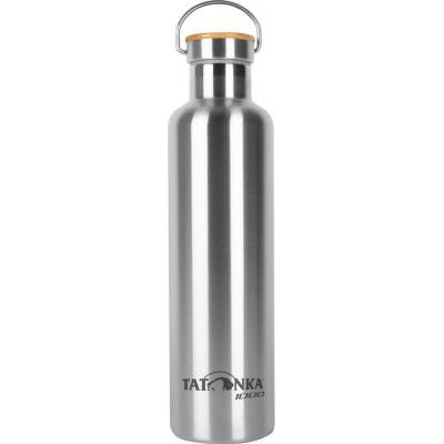 Tatonka Hot + Cold Stuff Bamboo Lid Nerezová termolahev 1000 ml stříbrná