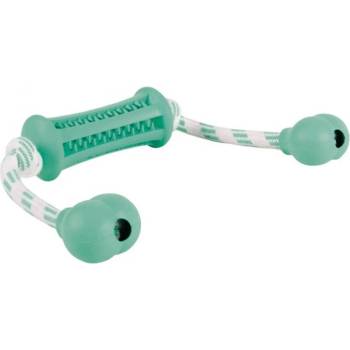 TRIXIE Denta Fun Mintfresh Stick with Rope, Natural Rubber - играчка за здрави бели зъби и свеж дъх 9 cм. / 37 cм