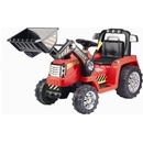 Mamido elektrický traktor Power s radlicou červená