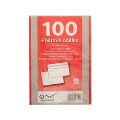 Poštové obálky C6 samolepiace, 100 ks