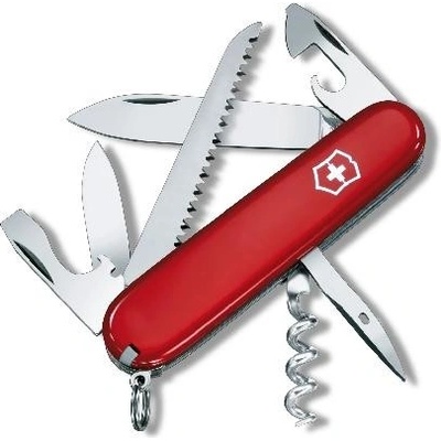 VICTORINOX - Střední kapesní nůž Camper, 13 funkcí, červená 1.3613