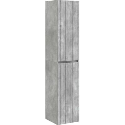 vidaXL Стенно Баня Кабинет Бетонно сиво 33 x 34, 5 x 160 см (890645)