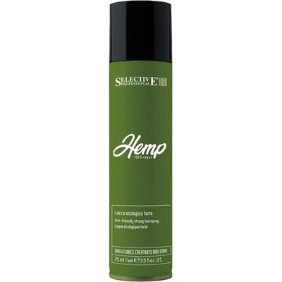 Ekologický lak na vlasy bez plynu so silnou fixáciou Selective Professional Hemp Eco-Friendly Strong Hairspray - 75 ml