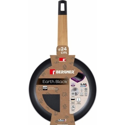 Bergner Pánev s nepřilnavým povrchem 24 cm Earth Black BG-34623-BK