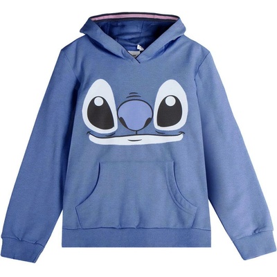 Cerdá mikina dětská s kapucí Stitch modrá