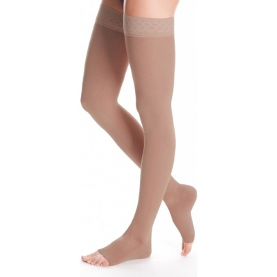 Maxis COMFORT COTTON stehenní punčochy normální bez špice s lemem bronz – Zboží Dáma