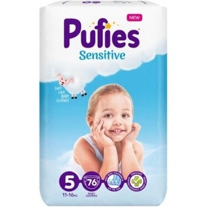 pufies Пелени Pufies Sensitive Junior 5, 76 броя (7688)