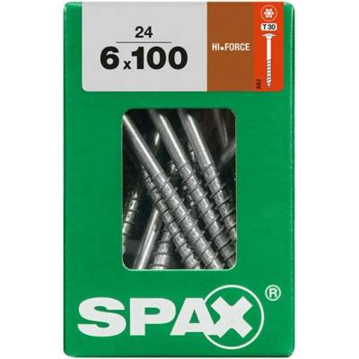 Spax Vrut talíř.hlava Hi.Force T-Star+ T30 4CUT část.závit Wirox 6x100 mm 24 ks
