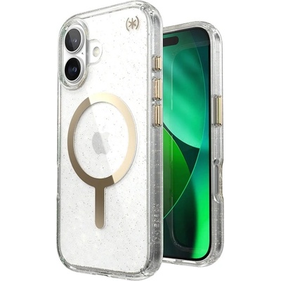 Speck Калъф Speck - Presidio Lux Glitter, iPhone 17, MagSafe, Gold Glitter (150960-9221)