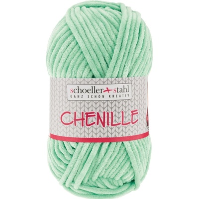 Schoeller+Stahl CHENILLE - 100% polyester - Ručně pletací příze - žinylka Barva: 11- mint