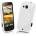 HTC Desire_C Силиконов Калъф Бял + Протектор