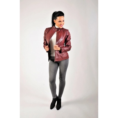 Max Original Leather Dámska kožená bunda GOLDIE Bordo