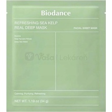 Biodance Refreshing Sea Kelp Real Deep Mask Upokojujúca a hydratačná plátienková maska 1 ks 34 g