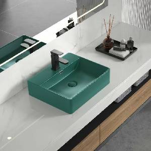 Inter Ceramic Мивка за плот Inter Ceramic Art тъмнозелена матова 50 см (ICB 5042GREEN)