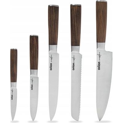 5x Nože ORION WOODEN kuchyňský set nožů na krájení