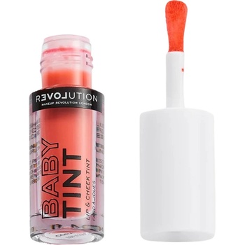 Revolution Beauty Течен руж и гланц за устни Baby Tint, Coral, 1.4 ml