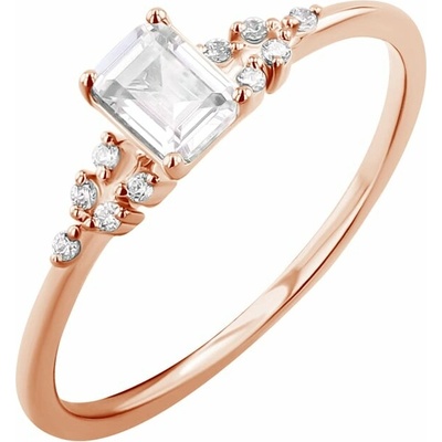 Eppi Zásnubní prsten s emerald diamantem Adva RE46293
