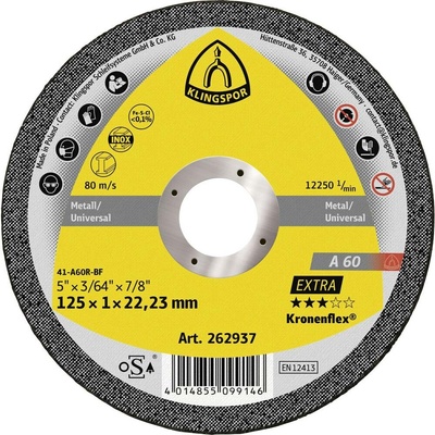 Klingspor Rezný kotúč rovný 125 mm 262937 25 ks