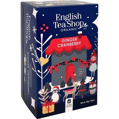 English Tea Shop BIO Vánoční čaj Zázvor s brusinkou 20 ks