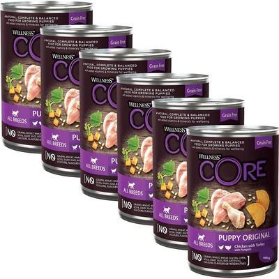 Wellness Core Dog Puppy kura a morka 6 x 400 g