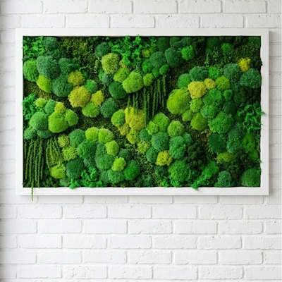 Machový obraz obdĺžnik – plochý s kopcovitým viacfarebným - 50 × 70 cm