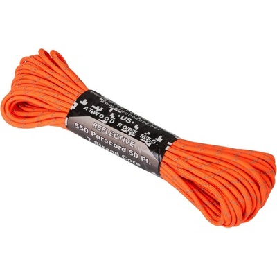 Helikon-Tex 550 Paracord светлоотразителен (50 фута) - неоново оранжев (CD-PR5-NL-0P)