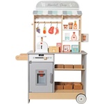 Ginger Home Детски дървен магазин 2 в 1 Ginger Home - С кухня, щанд и черна дъска (W10A222B) - baby