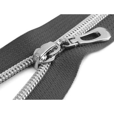Stoklasa Spirálový zip No 7 délka 80 cm se stříbrnými zoubky Balení: 1 ks, Varianta: 312 šedá tmavá 312 šedá tmavá