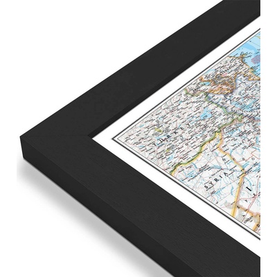 National Geographic Írán - nástěnná mapa Classic 80 x 57 cm Varianta: mapa v dřevěném rámu, Provedení: Pegi černý