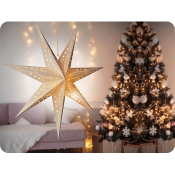 Solight LED vánoční hvězda závěsná 60cm 20x LED 2x AA 1V255