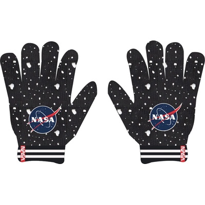 Nasa licencia Chlapčenské rukavice čierna