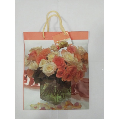 Goleto Dárková taška s růžemi 23 x 17 x 9 cm | 5 kusů