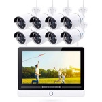  Смарт система за видеонаблюдение DLFI PST-7208-PN, 8 камери, 2.0Mp, Full HD, Екран, Wi-Fi, Tuya Smart, Бял - 91038 (91038)
