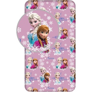 Jerry Fabrics Еластичен единичен памучен детски чаршаф 90x200 cm Frozen - Jerry Fabrics (23FT412)
