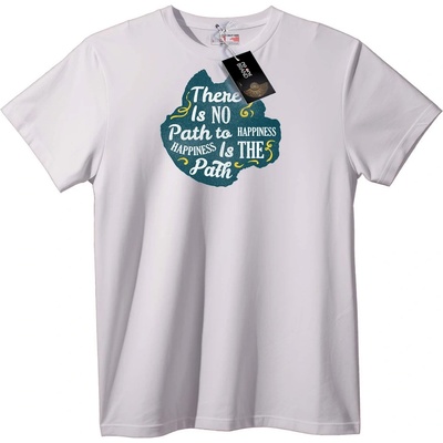 NOONEBRAND Тениска Щастието е Пътят - 2XL, Black