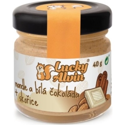 Lucky Alvin Mandle a biela čokoláda škorica 40 g