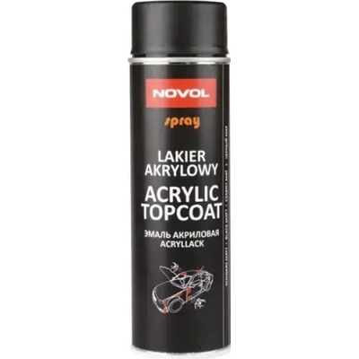 NOVOL SPRAY ACRYL TOPCOAT - Čierny matný akrylový lak v spreji 500ml