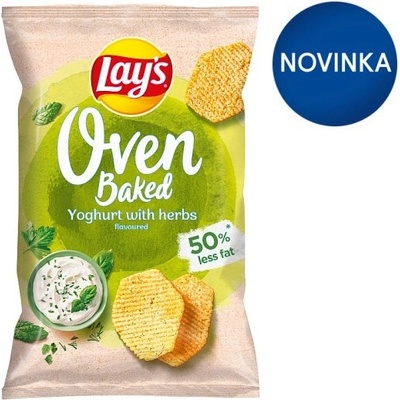 Lay's Oven Baked Pečené zemiakové lupienky tvarované s príchuťou jogurtu a byliniek 110 g
