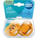 Canpol babies BabiesBoo silikon symmetrical Soother cumlík orange 2 ks