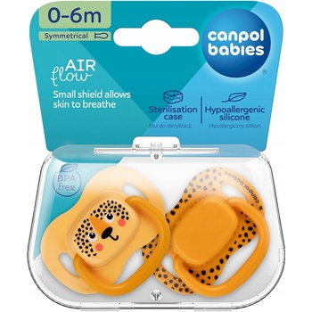 Canpol babies BabiesBoo silikon symmetrical Soother cumlík orange 2 ks