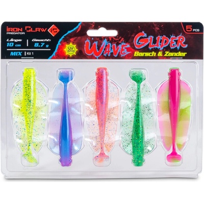 Iron Claw Wave Glider Mix Kit 1 Barsch & Zander 10 cm 8,7 g 5 ks