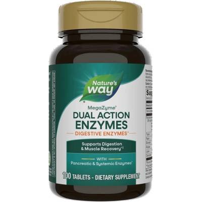 Nature's Way Mega-Zyme Pancreatic Enzymes, 100 таблетки, Nature's Way